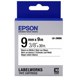 Epson LK3WBN nastro Nero/Bianco 9mm x 9m
