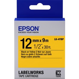Epson LK4YBP nastro Nero/Giallo 12mm x 9m