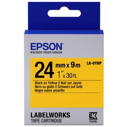 Epson LK6YBP nastro Nero/Giallo 24mm x 9m