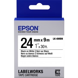 Epson LK6WBN nastro Nero/Bianco 24mm x 9m
