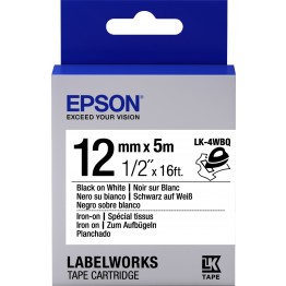 Epson LK4WBQ nastro Nero/Bianco 12mm x 5m