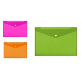 Buste in PP colori fluo 24x18,5cm