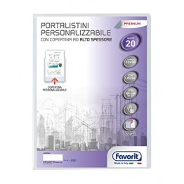 Portalistini personalizzabili Premium, 20 buste 22x30cm
