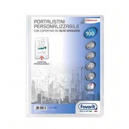 Portalistini personalizzabili Premium, 100 buste 22x30cm