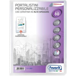 Portalistini personalizzabili Premium, 80 buste 22x30cm