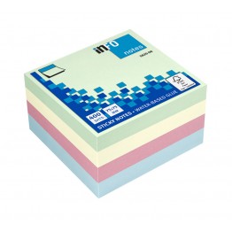 Foglietti post-it Sticky Notes Cubi 75x75mm pastello