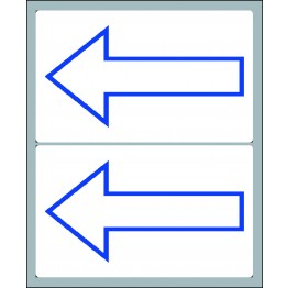Etichette adesive in fogli - Freccia blu