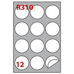 Etichette adesive in fogli A4 - Rotonde