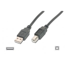 Cavo USB 2.0 connettori A-B doppia schermatura 3m