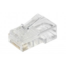 100 connettori RJ45 UTP per cavi solidi cat 5E