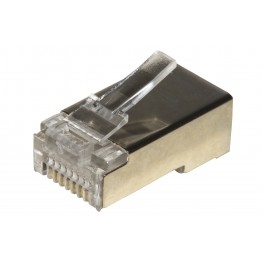 100 connettori RJ45 FTP per cavi solidi cat 5E