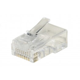 100 connettori RJ45 UTP per cavi solidi cat 6