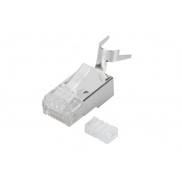 Un connettore RJ45 FTP per cavi solidi cat 6A
