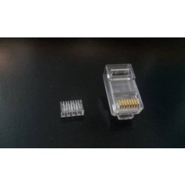 Un connettore RJ45 UTP per cavi flessibili cat 6