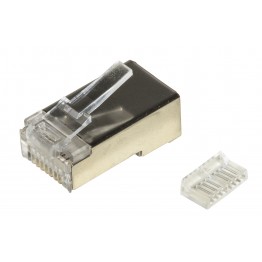 Un connettore RJ45 FTP per cavi flessibili cat 6