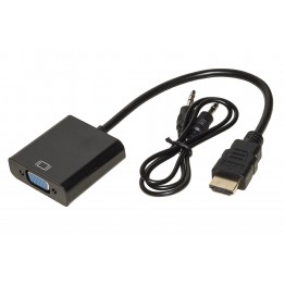Adattatore HDMI-VGA 15cm + cavo audio