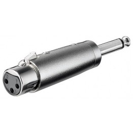 Adattatore XLR3 femmina - JACK 6,35mm maschio
