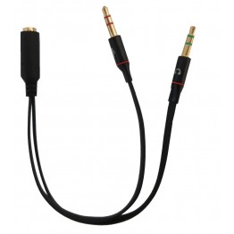 Sdoppiatore audio per microfono e cuffie da smartphone