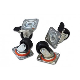 Set 4 ruote per armadi rack