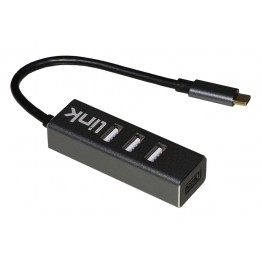 Hub 4 porte USB 2.0 e connettore USB-C