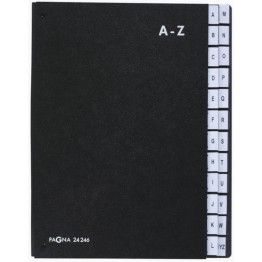 Classificatore Classic, 20 scomparti A-Z  26,5x34x3,5cm nero