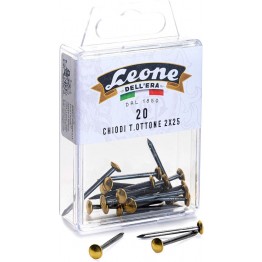 Leone chiodi testa ottone 2x25