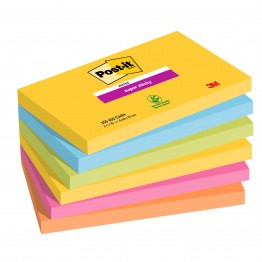 Foglietti post-it Super Sticky 622 Carnival 76x127mm