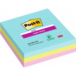 Foglietti post-it Super Sticky Grandi Formati 675-3SS Cosmic 101x101mm