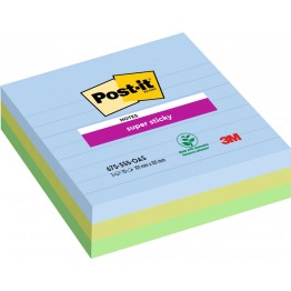 Foglietti post-it Super Sticky Grandi Formati 675-3SS Oasis 101x101mm