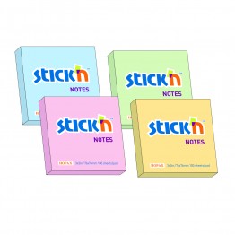 Foglietti adesivi Stick'n riposizionabili 76x76mm verde pastello