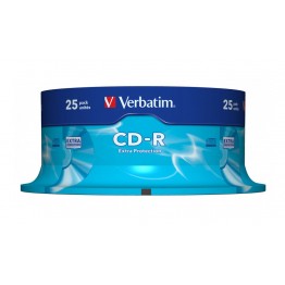 25 CD-R 700MB con velocità 52x e durata 80min