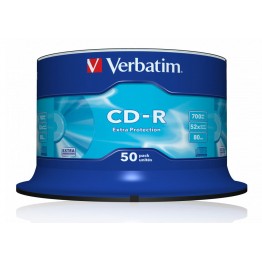 50 CD-R 700MB con velocità 52x e durata 80min