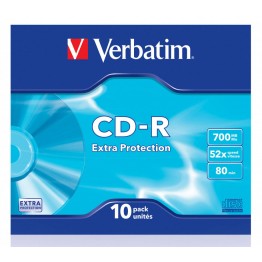 10 CD-R 700MB con velocità 52x e durata 80min
