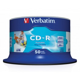 50 CD-R 700MB con velocità 52x e durata 80min