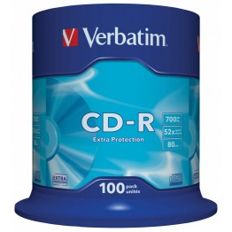 100 CD-R 700MB con velocità 52x e durata 80min