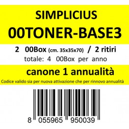 00TONER-BASE3, Canone ritiro di 2 box 2 volte l'anno