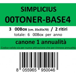 00TONER-BASE4, Canone ritiro di 3 box 2 volte l'anno
