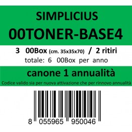 00TONER-BASE4, Canone ritiro di 3 box 2 volte l'anno