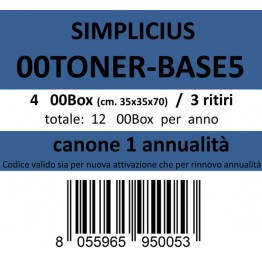 00TONER-BASE5, Canone ritiro di 4 box 3 volte l'anno