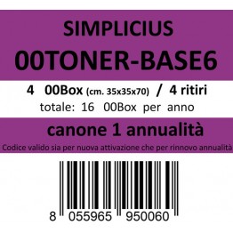 00TONER-BASE6, Canone ritiro di 4 box 4 volte l'anno